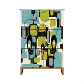 Kate McEnroe New York Atomic Cat Mid Century Modern Shoe Cabinet, Retro Geometric Storage Accent, 50s Abstract FurnitureShoe Storagef9i7p5dgrJ