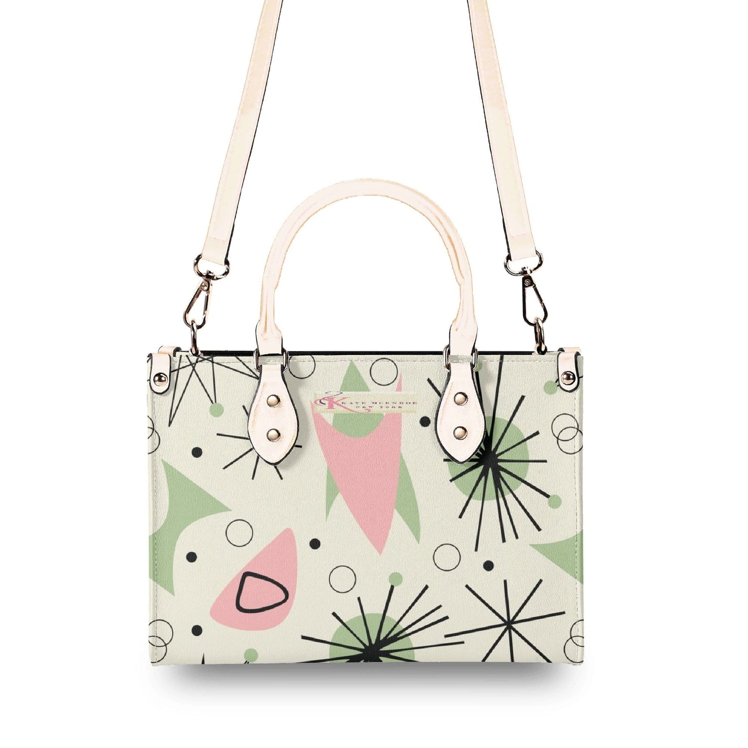 Kate McEnroe New York Atomic Cat Mid Century Modern Starburst SatchelHandbagsNVOV521Y-1