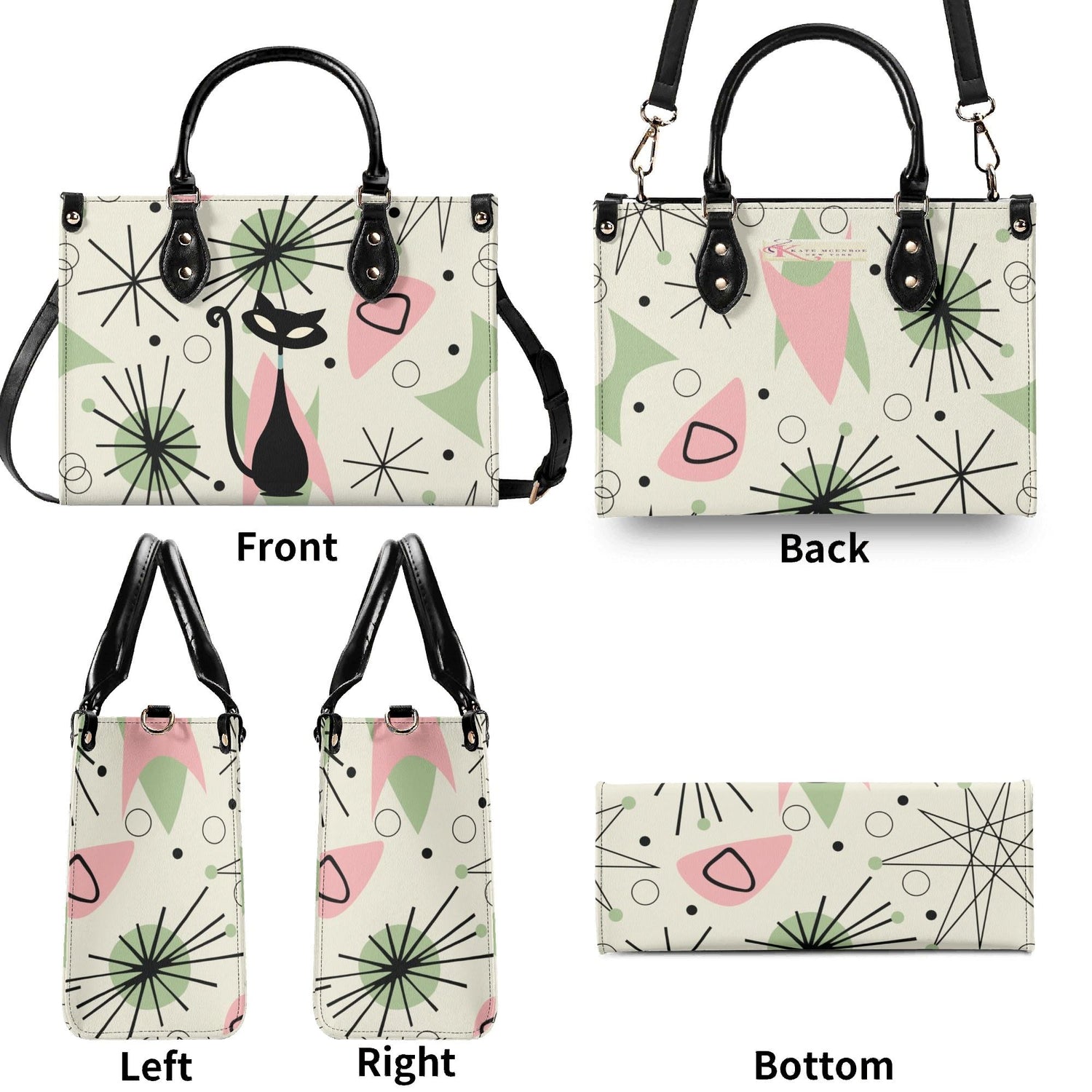 Kate McEnroe New York Atomic Cat Mid Century Modern Starburst SatchelHandbagsNVOV521Y-4