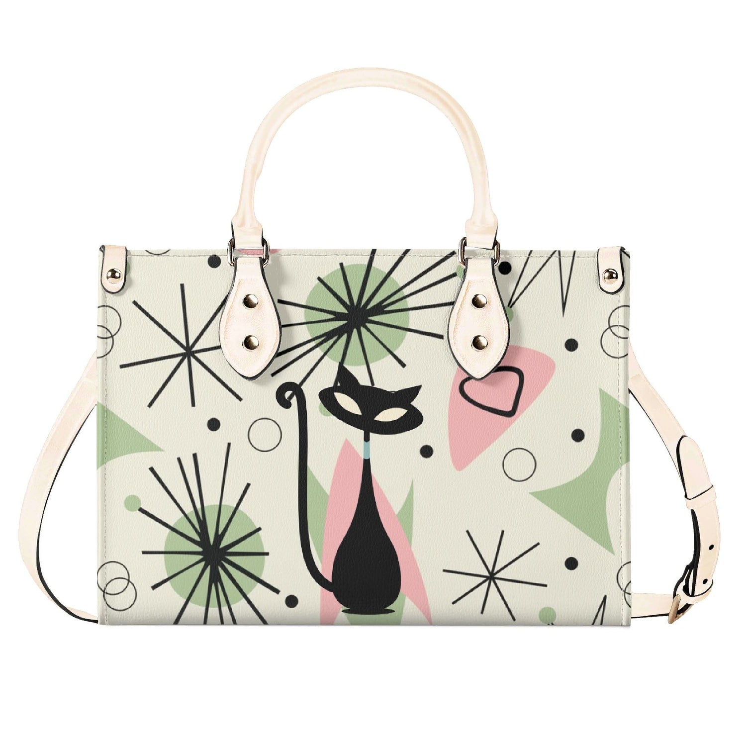 Kate McEnroe New York Atomic Cat Mid Century Modern Starburst SatchelHandbagsNVOV521Y-4