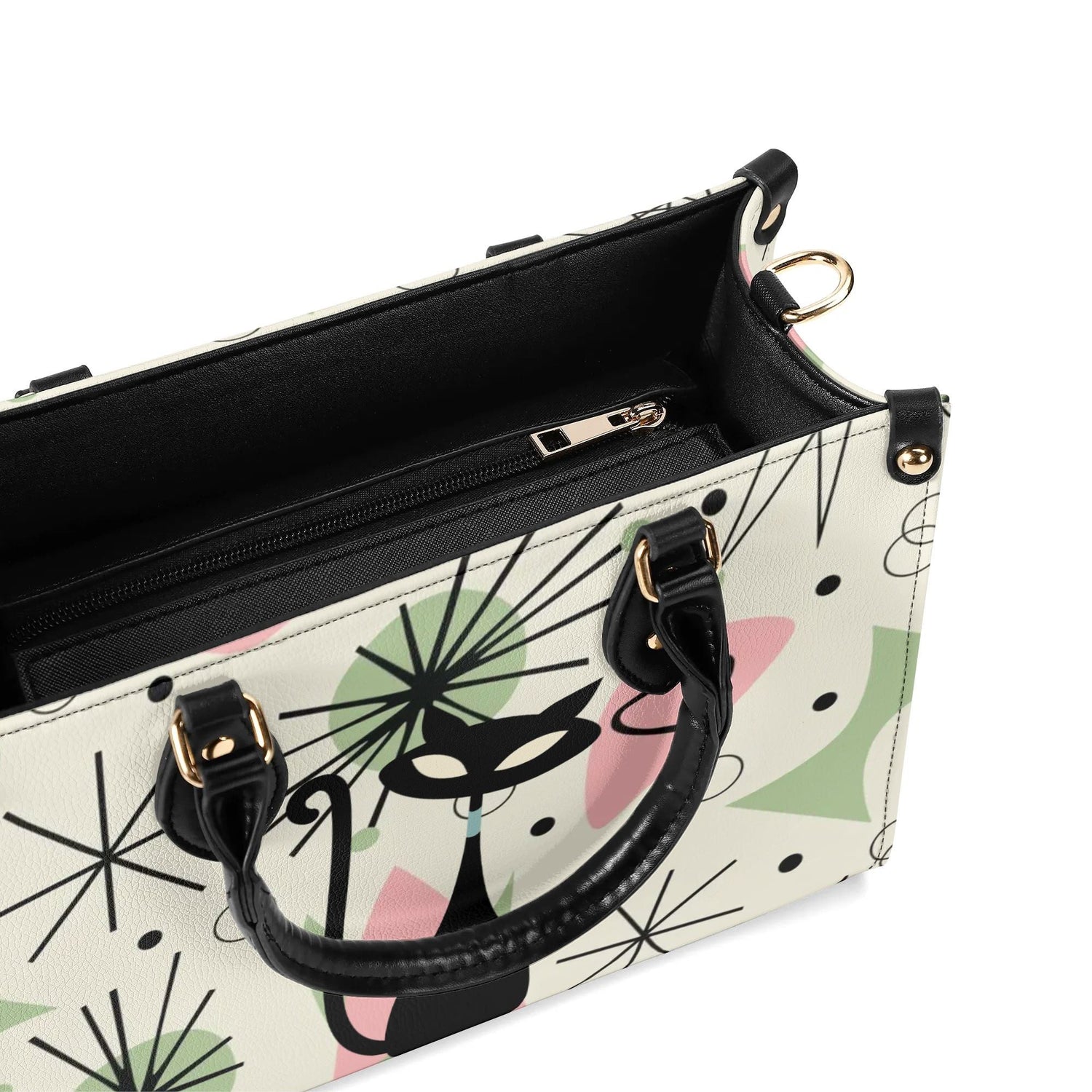 Kate McEnroe New York Atomic Cat Mid Century Modern Starburst SatchelHandbagsNVOV521Y-4