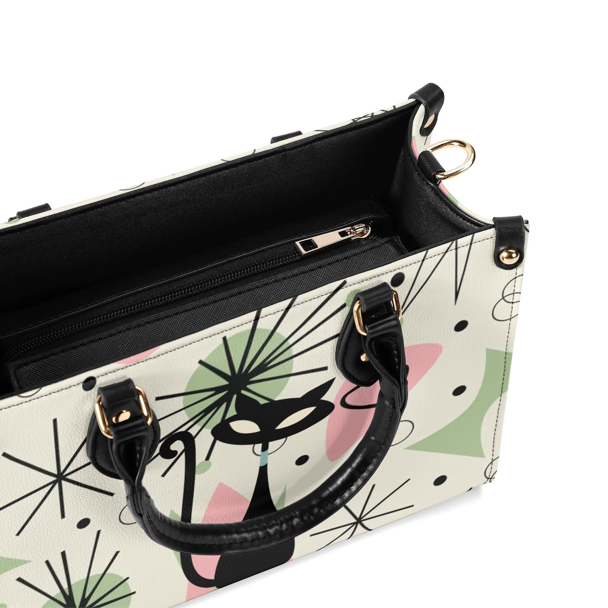 Kate McEnroe New York Atomic Cat Mid Century Modern Starburst SatchelHandbagsNVOV521Y-4