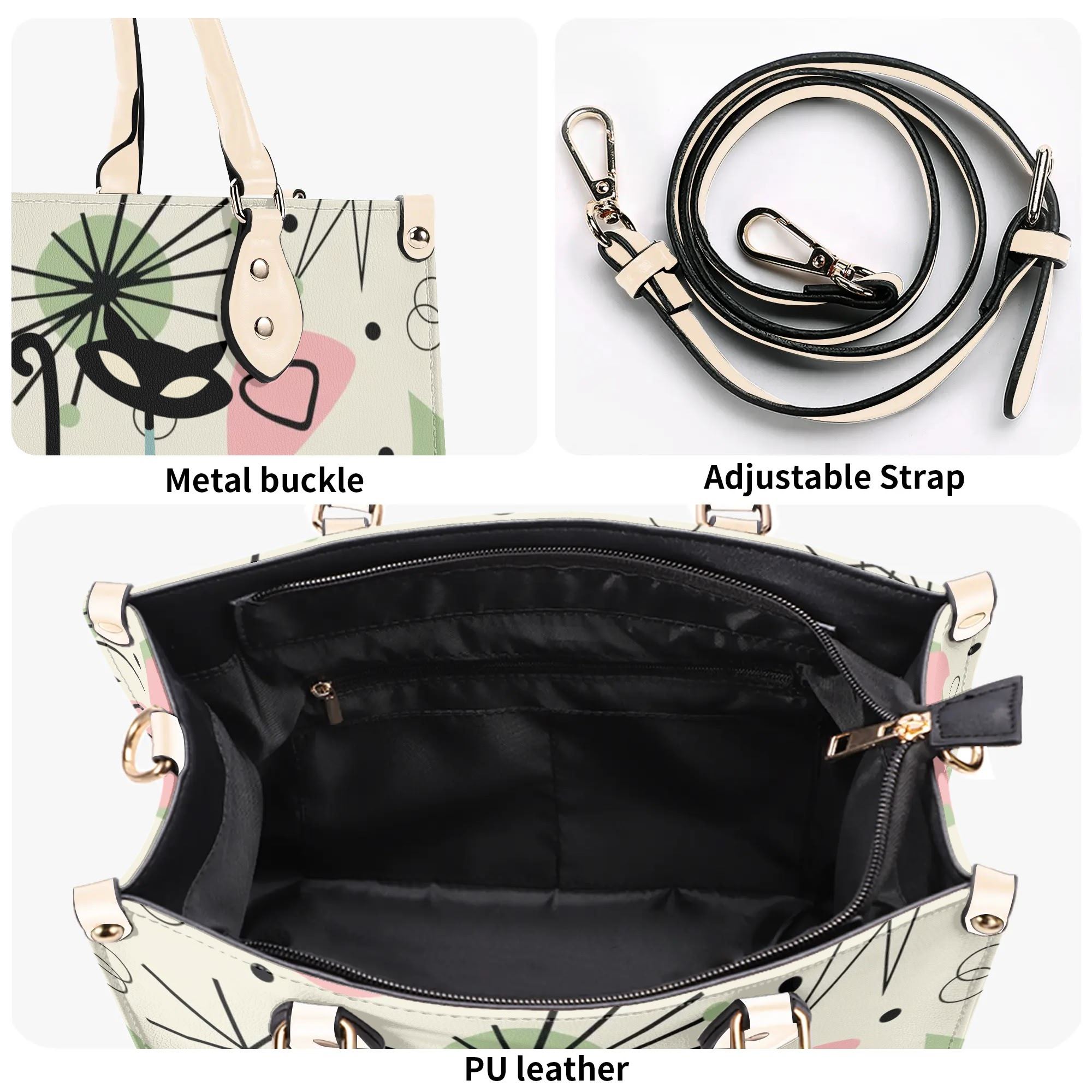 Kate McEnroe New York Atomic Cat Mid Century Modern Starburst SatchelHandbagsNVOV521Y-4