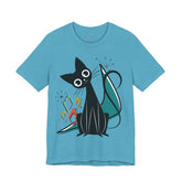 Kate McEnroe New York Atomic Cat Mid Century Modern T-Shirt, Retro MCM Cat Lover TeeT-Shirts13544415655018753397