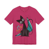 Kate McEnroe New York Atomic Cat Mid Century Modern T-Shirt, Retro MCM Cat Lover TeeT-Shirts13879304140339049276