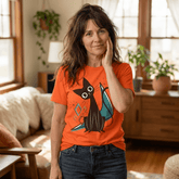 Kate McEnroe New York Atomic Cat Mid Century Modern T-Shirt, Retro MCM Cat Lover TeeT-Shirts22317927656216472326