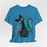 Kate McEnroe New York Atomic Cat Mid Century Modern T-Shirt, Retro MCM Cat Lover TeeT-Shirts22317927656216472326