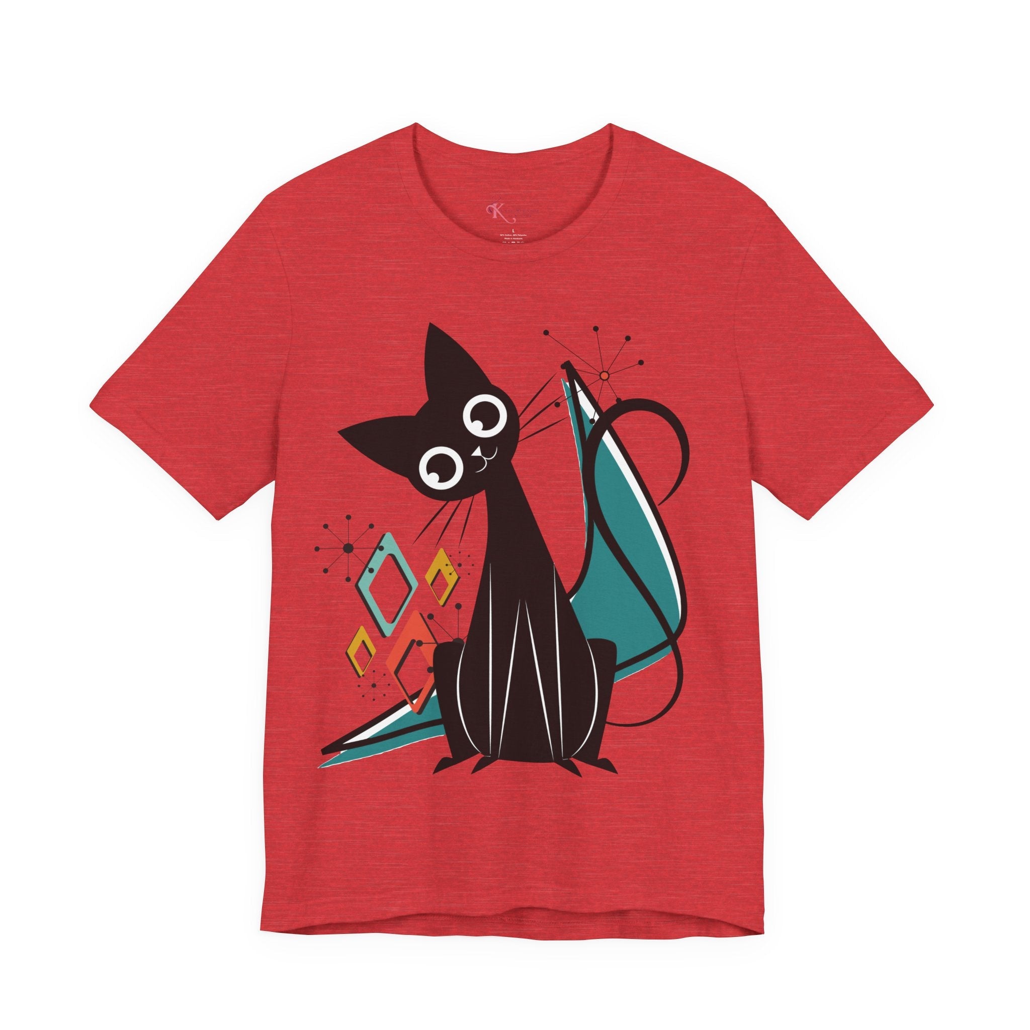 Kate McEnroe New York Atomic Cat Mid Century Modern T-Shirt, Retro MCM Cat Lover TeeT-Shirts22932669680264855462