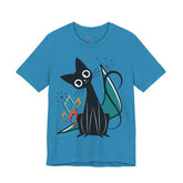 Kate McEnroe New York Atomic Cat Mid Century Modern T-Shirt, Retro MCM Cat Lover TeeT-Shirts25921138853632513924