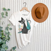 Kate McEnroe New York Atomic Cat Mid Century Modern T-Shirt, Retro MCM Cat Lover TeeT-Shirts25921138853632513924