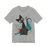 Kate McEnroe New York Atomic Cat Mid Century Modern T-Shirt, Retro MCM Cat Lover TeeT-Shirts26585962136571399159