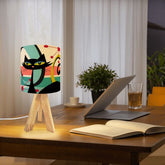 Kate McEnroe New York Atomic Cat Mid Century Modern Table Lamp, Retro 50s Kitsch, Atomic Age Accent Light, MCM Tripod Desk LampTable LampsYGROgITqr8