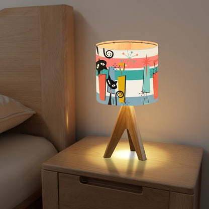 Kate McEnroe New York Atomic Cat Mid Century Modern Table Lamp, Retro 50s Kitsch Geometric, Atomic Age Accent Light, MCM Tripod Desk LampTable Lampsj7BumpeJOJ