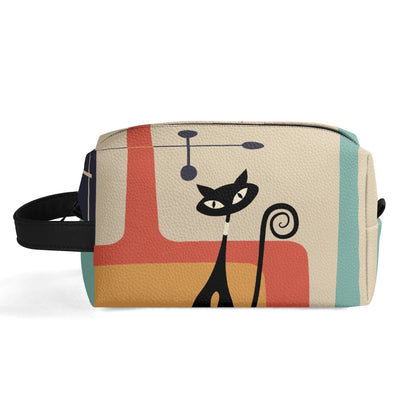 Kate McEnroe New York Atomic Cat Mid Century Modern Toiletry Bag, Retro Kitsch Travel Cosmetic CaseCosmetic &amp; Toiletry BagsWLX8X6ZW - 1