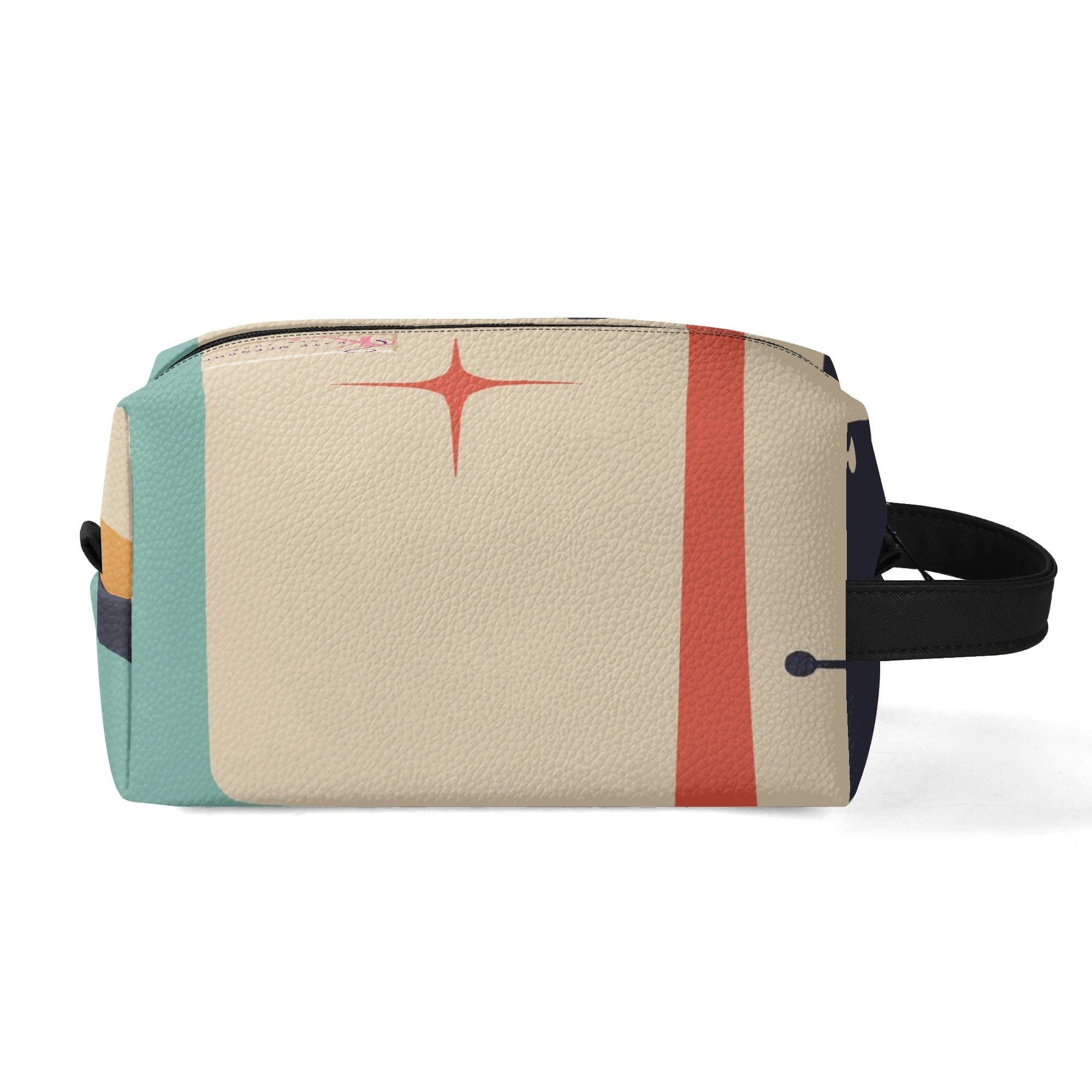 Kate McEnroe New York Atomic Cat Mid Century Modern Toiletry Bag, Retro Kitsch Travel Cosmetic CaseCosmetic &amp; Toiletry BagsWLX8X6ZW - 1