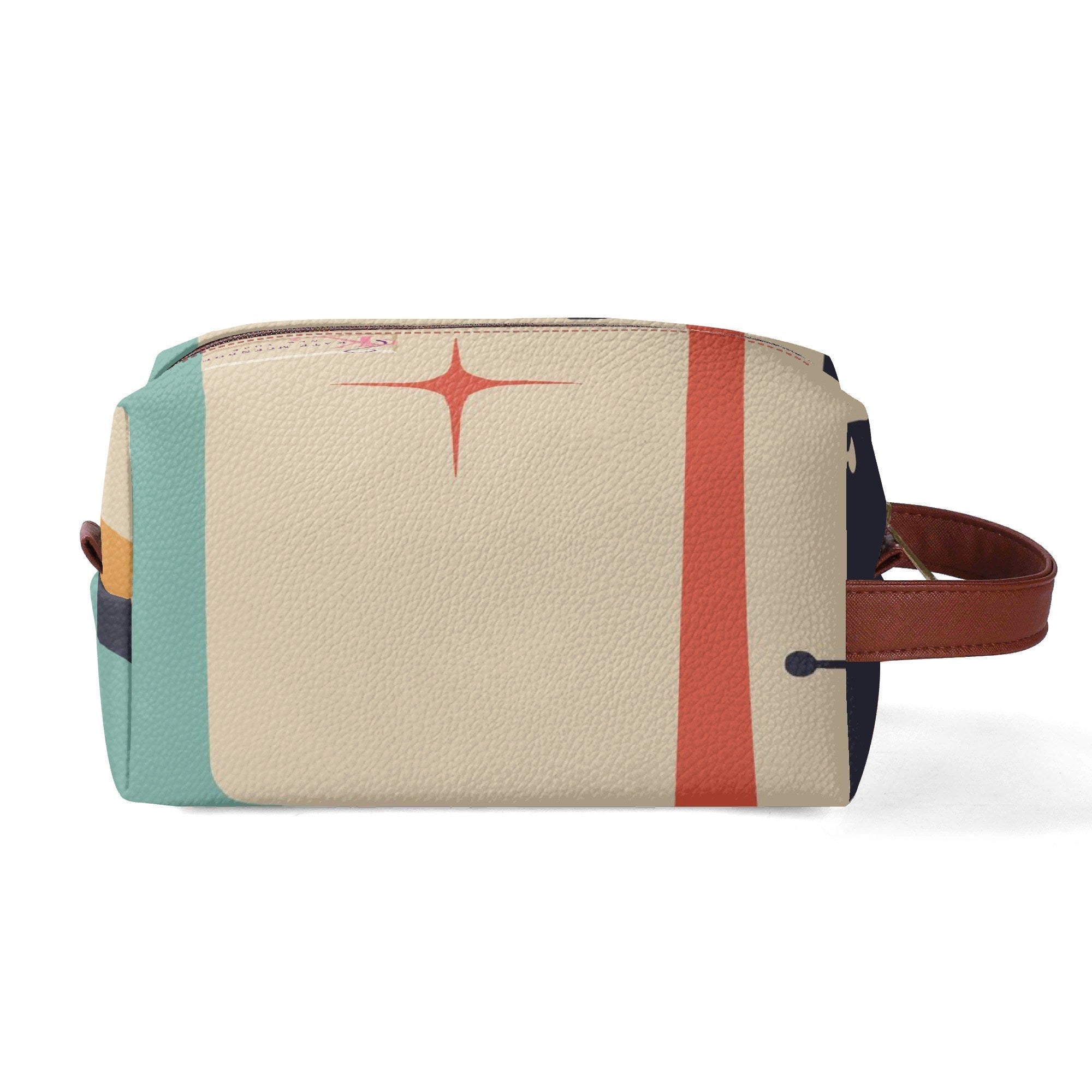 Kate McEnroe New York Atomic Cat Mid Century Modern Toiletry Bag, Retro Kitsch Travel Cosmetic CaseCosmetic &amp; Toiletry BagsWLX8X6ZW - 1