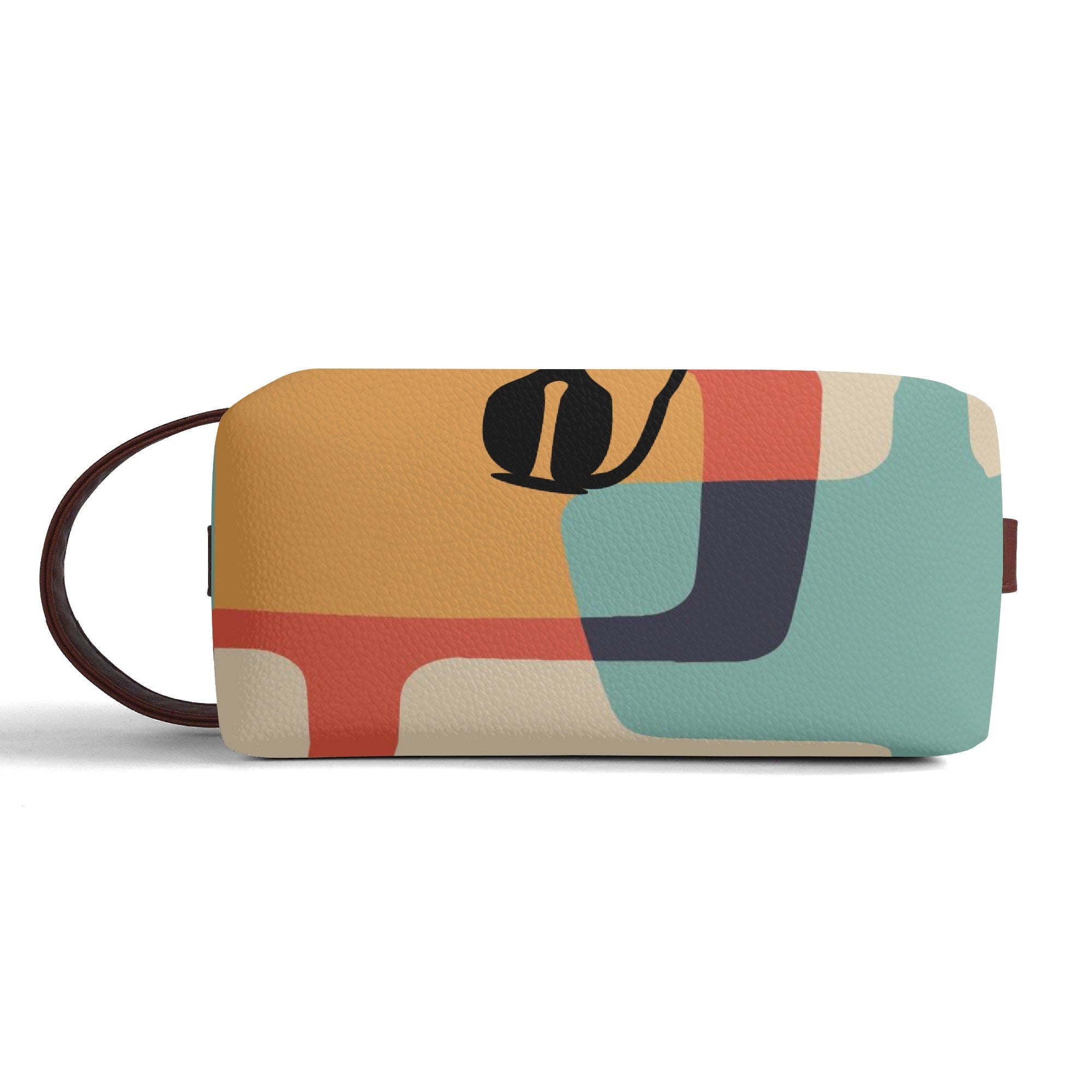 Kate McEnroe New York Atomic Cat Mid Century Modern Toiletry Bag, Retro Kitsch Travel Cosmetic CaseCosmetic &amp; Toiletry BagsWLX8X6ZW - 1