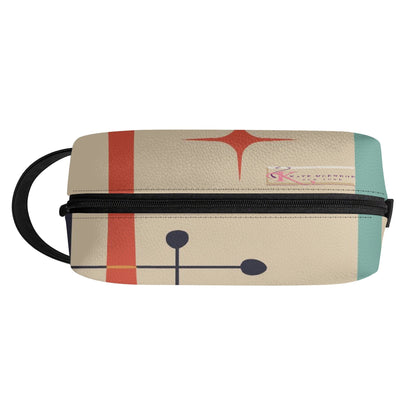 Kate McEnroe New York Atomic Cat Mid Century Modern Toiletry Bag, Retro Kitsch Travel Cosmetic CaseCosmetic &amp; Toiletry BagsWLX8X6ZW - 2