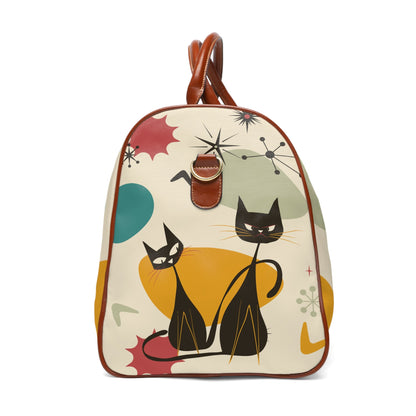 Kate McEnroe New York Atomic Cat Mid Century Modern Travel Bag, Retro Boomerang Starburst Weekender Carry on BagDuffel Bags28669903003883119640