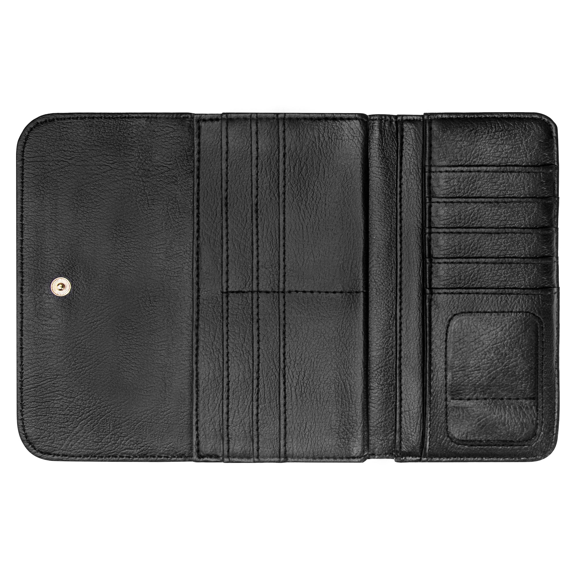 Kate McEnroe New York Atomic Cat Mid Century Modern Trifold Wallet, Retro Kitsch Geometric BillfoldWalletsNGZPM7GW - 1