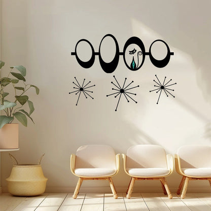 Kate McEnroe New York Atomic Cat Mid Century Modern Vinyl Wall Decals, Retro Orbs Starburst Wall Decor, Peel And Stick MCM StickersWall Decals1Zi3RbLy1j