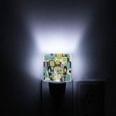 Kate McEnroe New York Atomic Cat Mid Century Night Light, Retro 50s Kitsch Plug In Lamp, MCM Geometric Cat LightNight LightsFtipBFEFeJ