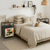 Kate McEnroe New York Atomic Cat Mid Century Nightstand 2 Drawer Charging Bedside TableNightStandshV2rMkqebE