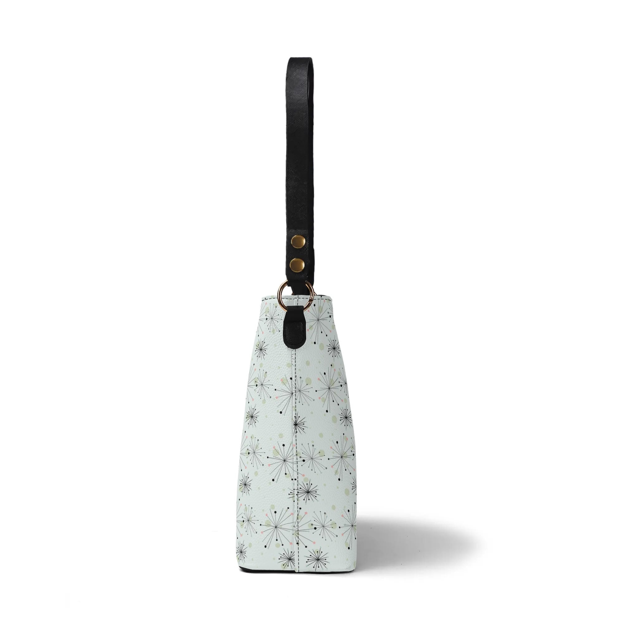 Kate McEnroe New York Atomic Cat Mid Century Starburst Crossbody Bucket Bag, Retro MCM 50s Handbag, Vintage Mod Geometric PurseHandbagsY57846VW - 1