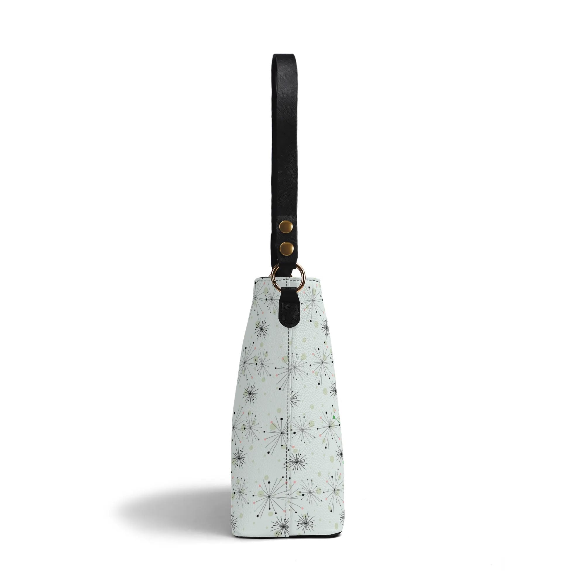 Kate McEnroe New York Atomic Cat Mid Century Starburst Crossbody Bucket Bag, Retro MCM 50s Handbag, Vintage Mod Geometric PurseHandbagsY57846VW - 1