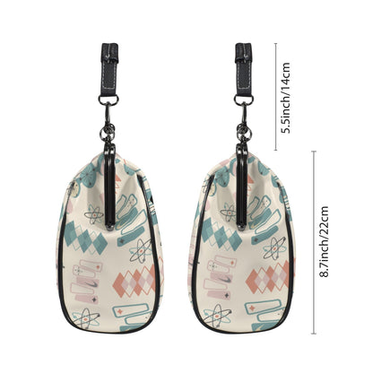 Kate McEnroe New York Atomic Cat Mid Century Starburst Kisslock Purse, Retro Sputnik Boomerang BagCrossbody BagsD3187073