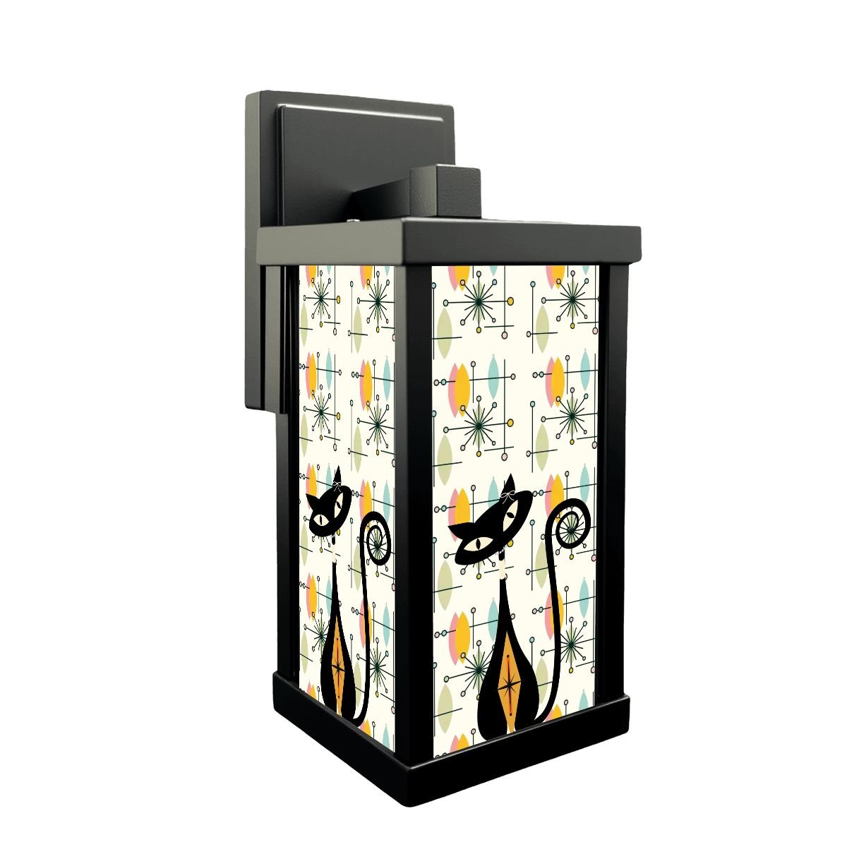 Kate McEnroe New York Atomic Cat Mid Century Wall Sconce, Retro 1950s Porch Light, MCM Starburst Outdoor Accent FixtureOutdoor Wall Lightsk0Bfc0SoDn