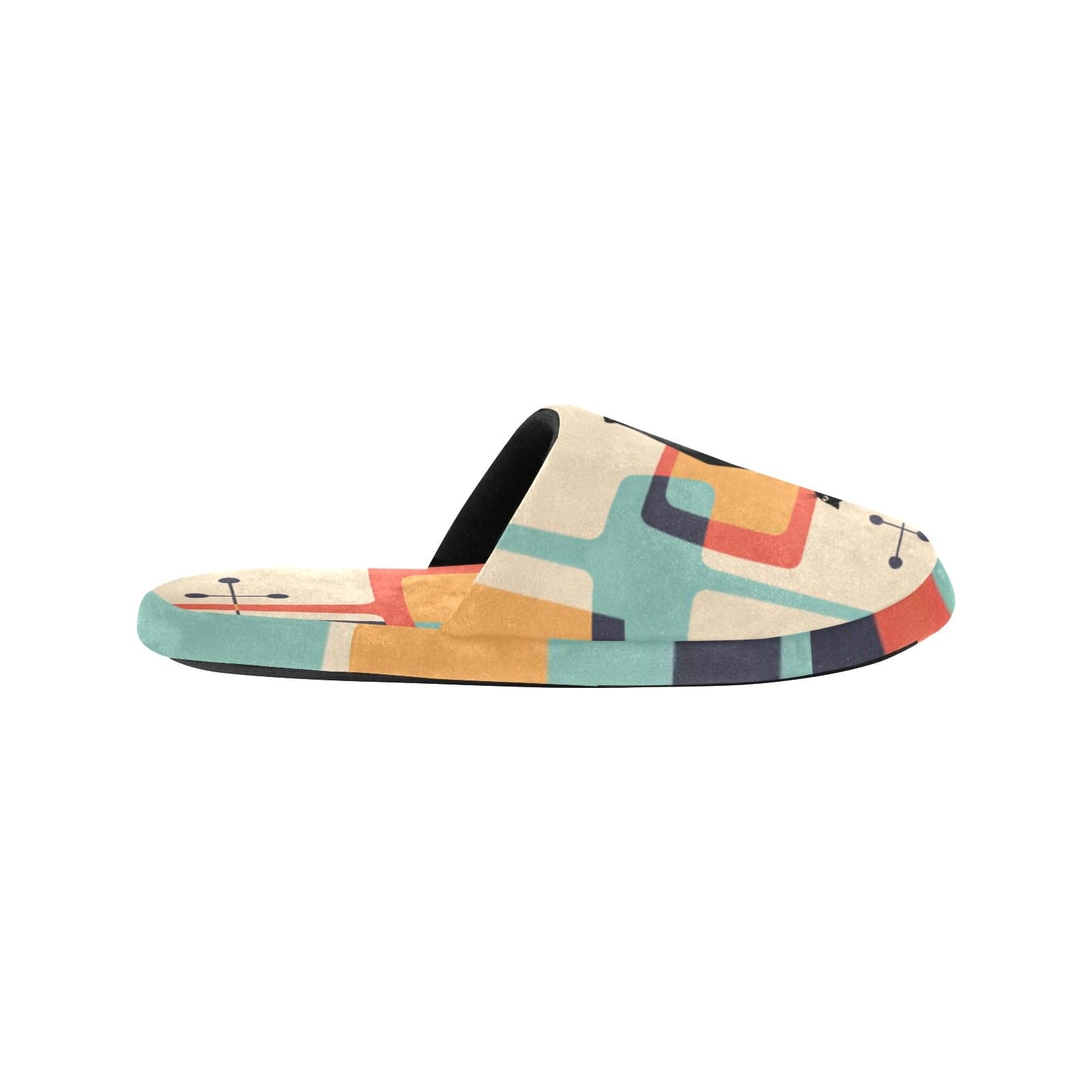 Kate McEnroe New York Atomic Cat Mid Mod Retro Bedroom SlippersSlippersD2855806