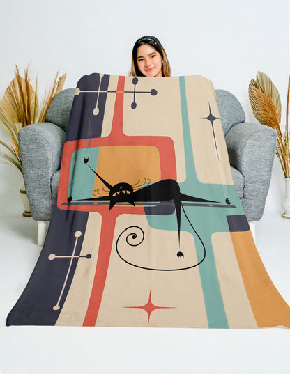 Kate McEnroe New York Atomic Cat Minky Throw BlanketBlankets95253919544564015850