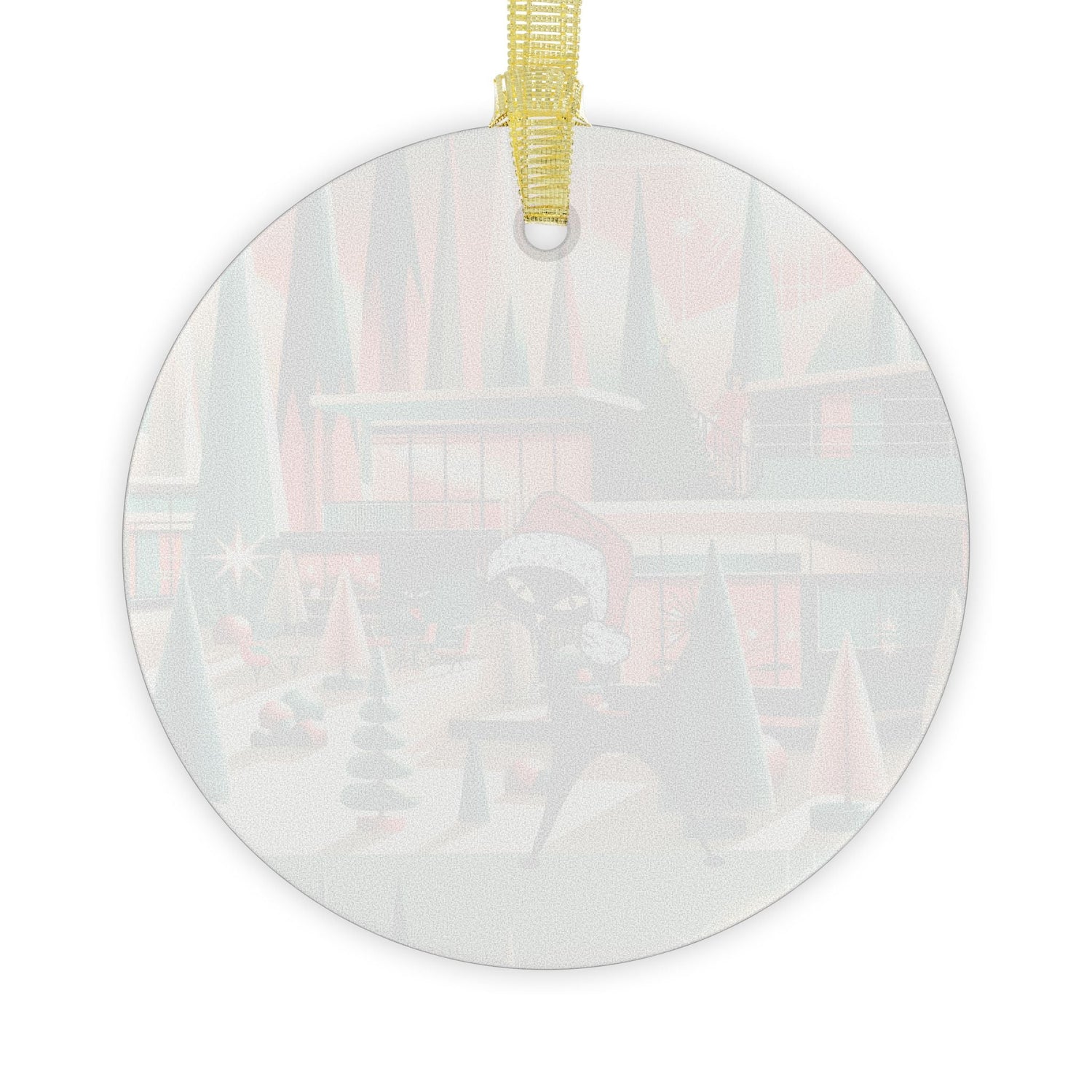 Kate McEnroe New York Atomic Cat Mod Christmas Glass Ornament, Mid Century Modern Holiday Tree Accent, Retro 50s Festive MCM DecorationOrnaments12628235345574155421