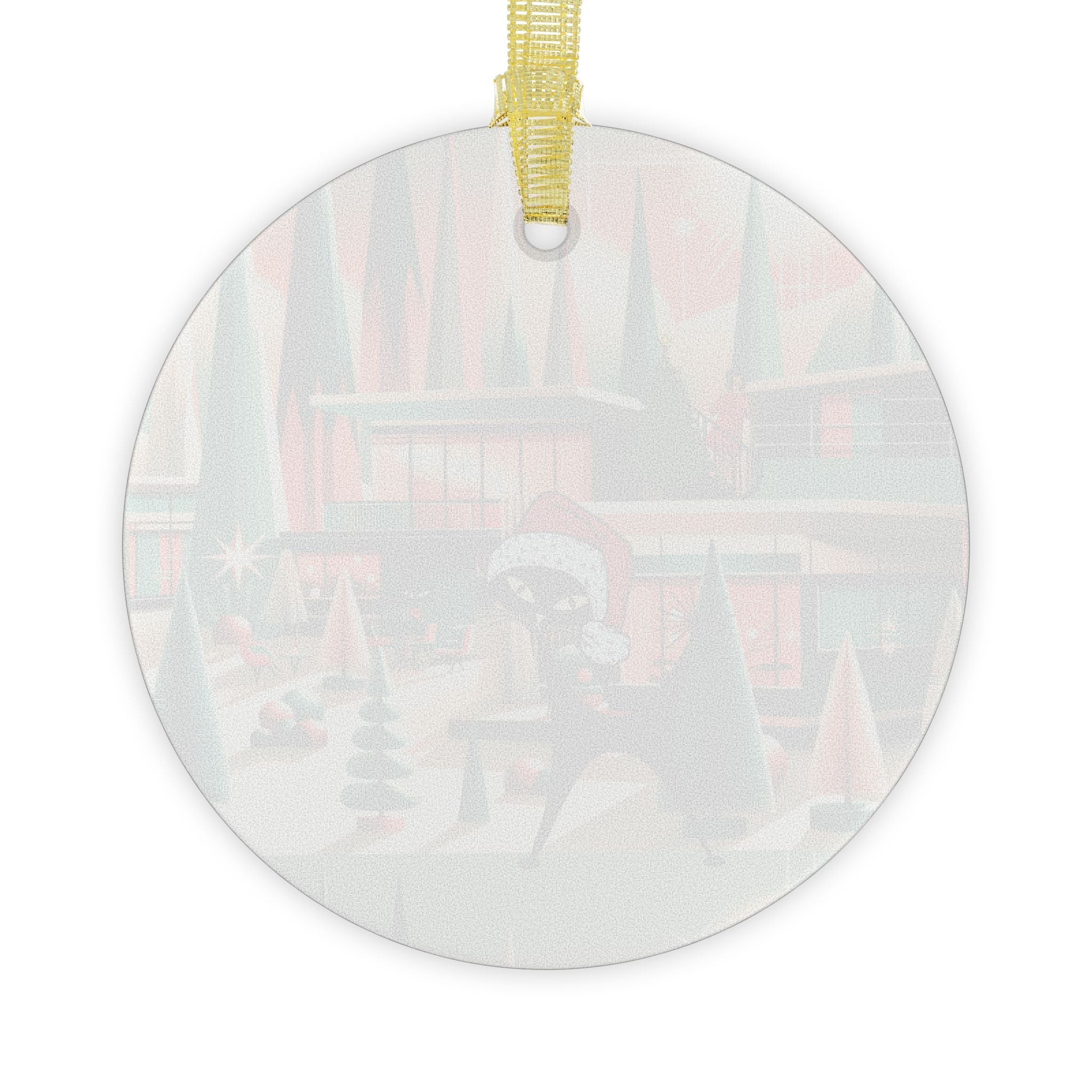 Kate McEnroe New York Atomic Cat Mod Christmas Glass Ornament, Mid Century Modern Holiday Tree Accent, Retro 50s Festive MCM DecorationOrnaments12628235345574155421