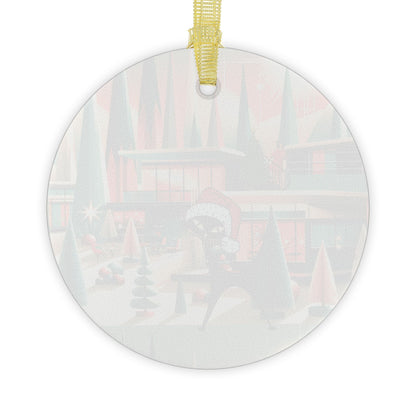 Kate McEnroe New York Atomic Cat Mod Christmas Glass Ornament, Mid Century Modern Holiday Tree Accent, Retro 50s Festive MCM DecorationOrnaments12628235345574155421