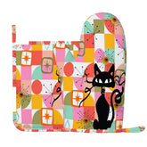 Kate McEnroe New York Atomic Cat Oven Mitt Pot Holder Set, Retro Kitschy MCM Kitchen Gift (Right)Oven Mitts & Pot Holder Setr1q2peUoqv
