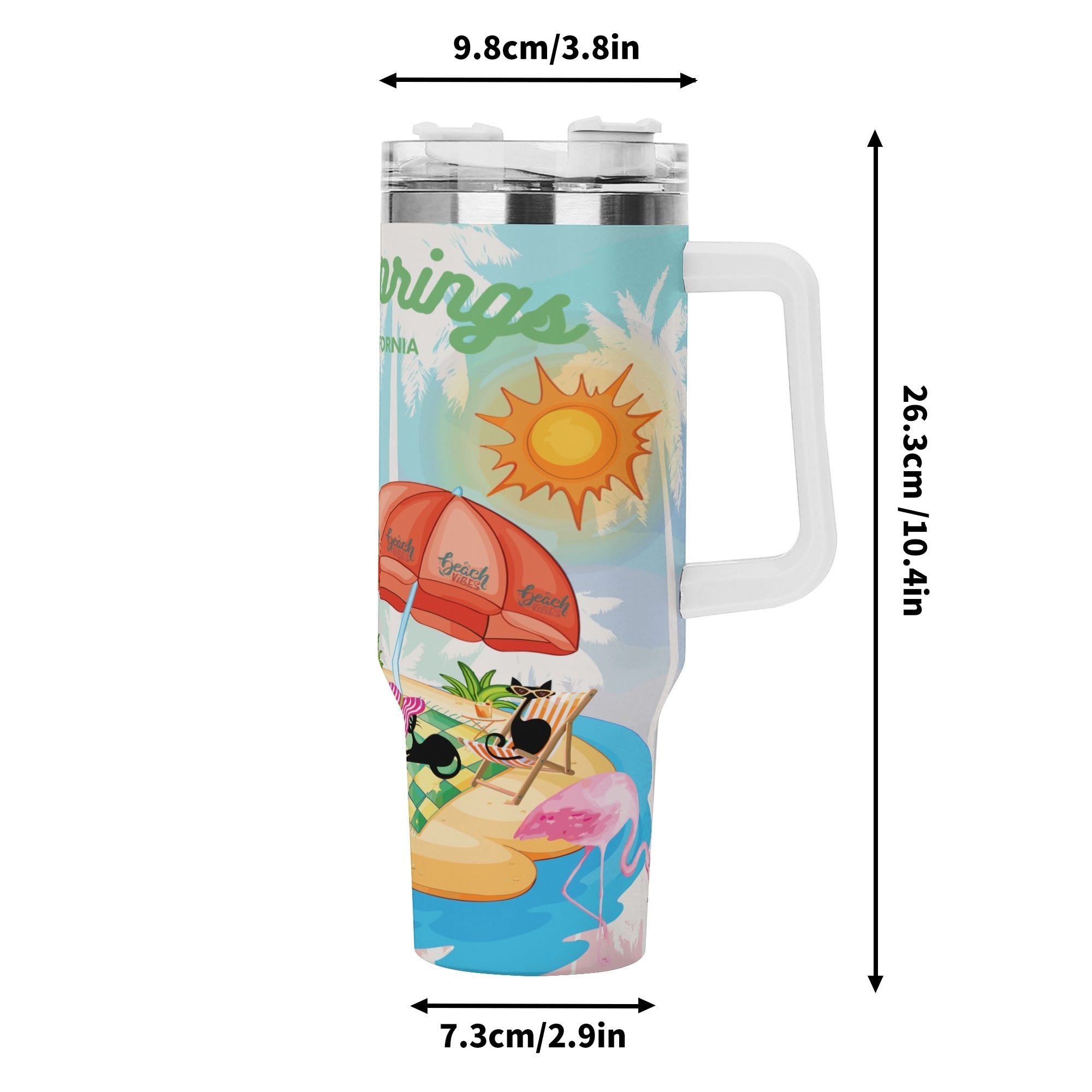 Kate McEnroe New York Atomic Cat Palm Springs Tumbler, Retro Mid Century Modern DrinkwareTumblersN4MX47ZW - 1