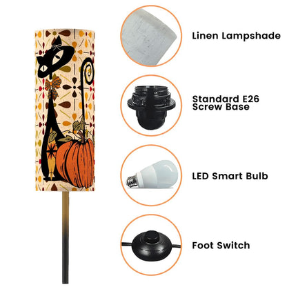 Kate McEnroe New York Atomic Cat Pumpkin Floor Lamp, Mid Century Modern Retro Fall LightingSlim Floor LampsrqX5PkTSzE