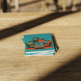 Kate McEnroe New York Atomic Cat Reading Lounge Coasters, Mid Century Modern 50s DrinkwareCoasters7021