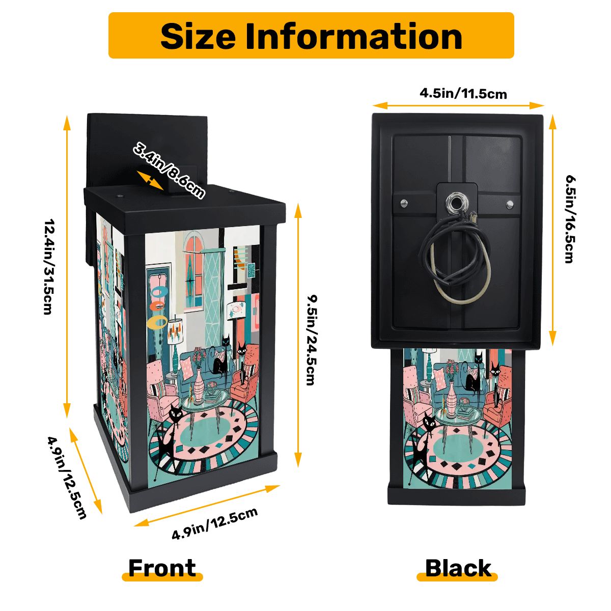 Kate McEnroe New York Atomic Cat Reading Lounge Wall Sconce, Mid Century Modern Retro 50s Kitsch Accent LightOutdoor Wall LightsdNdXZm7MLV