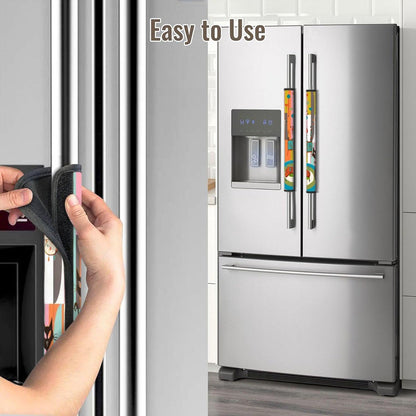 Kate McEnroe New York Atomic Cat Refrigerator Handle Covers Mid Century Modern Retro Kitchen DecorRefrigerator Handle Covers6DRHPp5Eft
