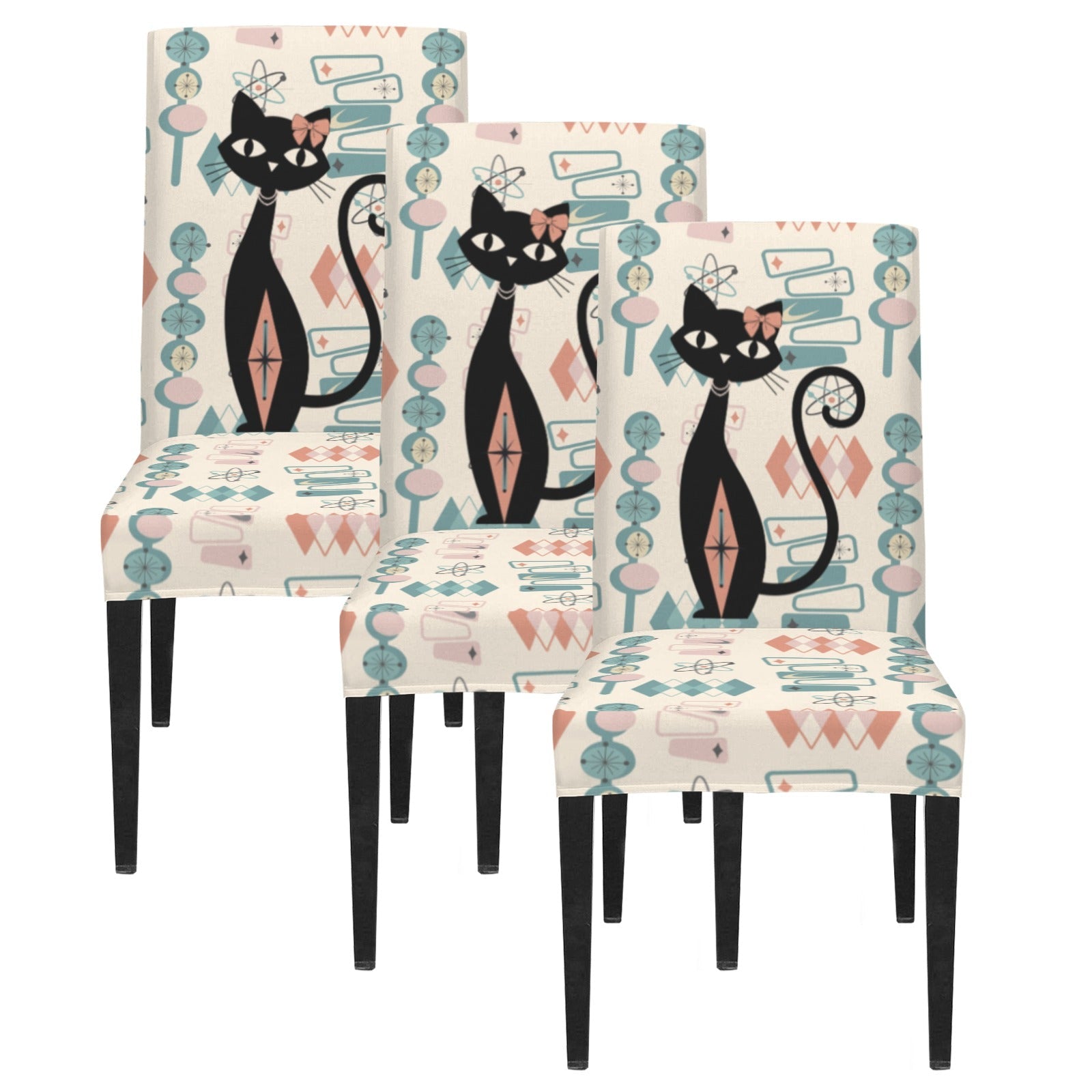 Kate McEnroe New York Atomic Cat Retro 1950s Geometric Dining Chair SlipcoversChair SlipcoversD3232960