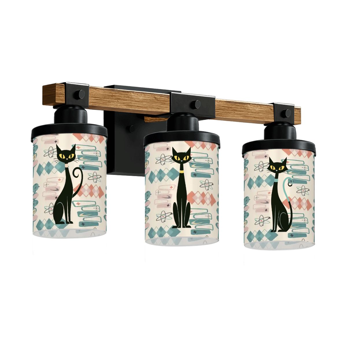 Kate McEnroe New York Atomic Cat Retro 1950s Kitsch Vanity Light, MCM Retro Starburst Bathroom FixtureVanity Light FixturesAs8qEzpSBy