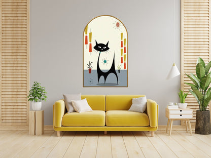 Kate McEnroe New York Atomic Cat Retro Abstract Wall Art, Mid Century Modern Arched Canvas, MCM Atomic Age DecorCanvas Wall Arto5m6pnR5vK