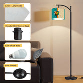 Kate McEnroe New York Atomic Cat Retro Arc Floor Lamp, Mid Century Modern Space Age TV Lounge LightFloor LampsztrZkYVzBW
