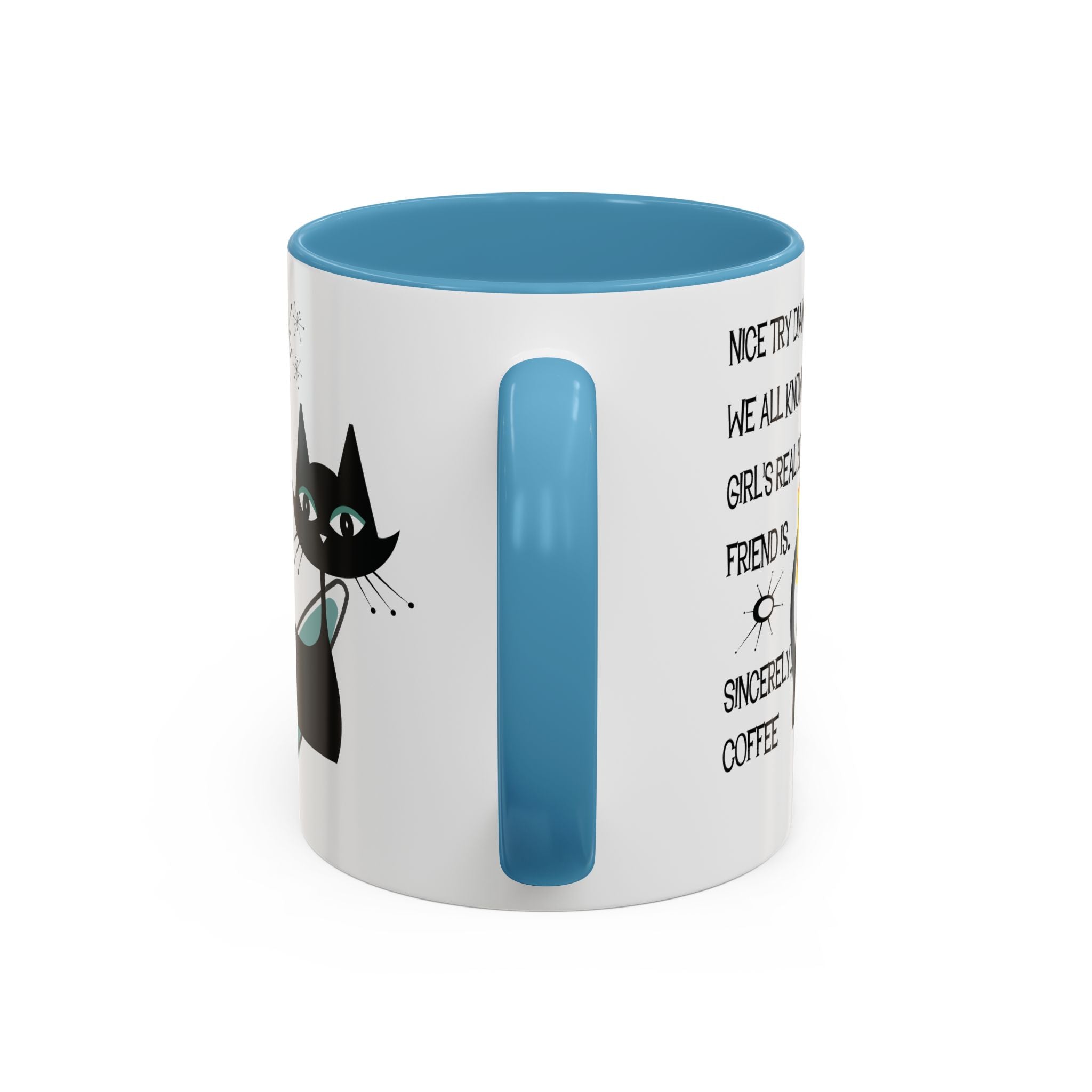 Kate McEnroe New York Atomic Cat Retro Coffee Mug, Mid Century Modern Boomerang Starburst, Sassy Girl’s Best Friend, MCM Drinkware, Kitschy Funny Coffee Lover GiftsMugs17968325699697427470