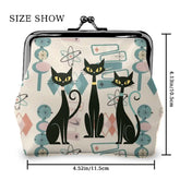 Kate McEnroe New York Atomic Cat Retro Coin Purse, Mid Century Modern Starburst 50s Kisslock WalletCoin PurseshMvajQaF2y
