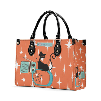 Kate McEnroe New York Atomic Cat Retro Handbag, Mid Century Modern 50s Starburst Purse, Vintage MCM Shoulder BagHandbagsNO58M4PW - 1