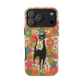 Kate McEnroe New York Atomic Cat Retro iPhone Case, Groovy 60s Flower Power Mid Century Modern Phone Cover, Kitsch Hippie Protective CasePhone Cases13727753910968719002